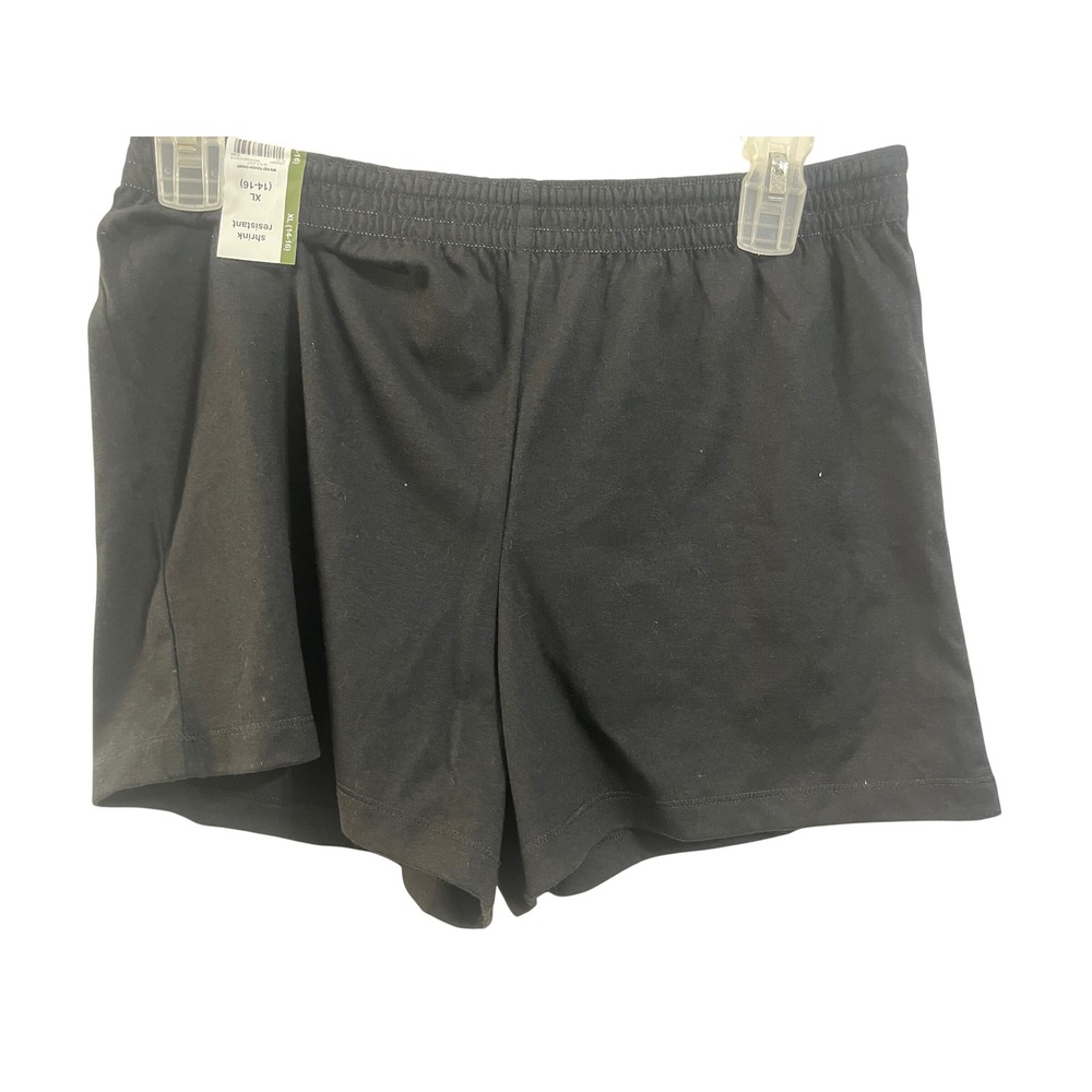 Wonder Nation Girls Black‎ Soot Pull On Shorts XL 14-16 Shrink Resistant Cotton